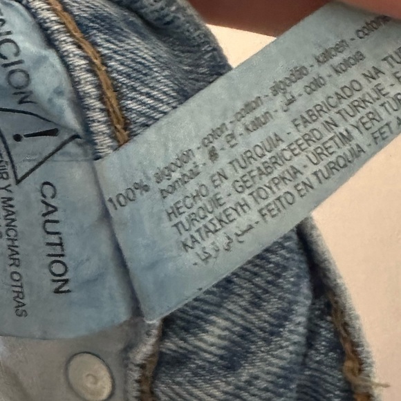 Zara Women High Rise Denim Jeans sz 6 Blue Straight Leg Zip Fly - Picture 10 of 11